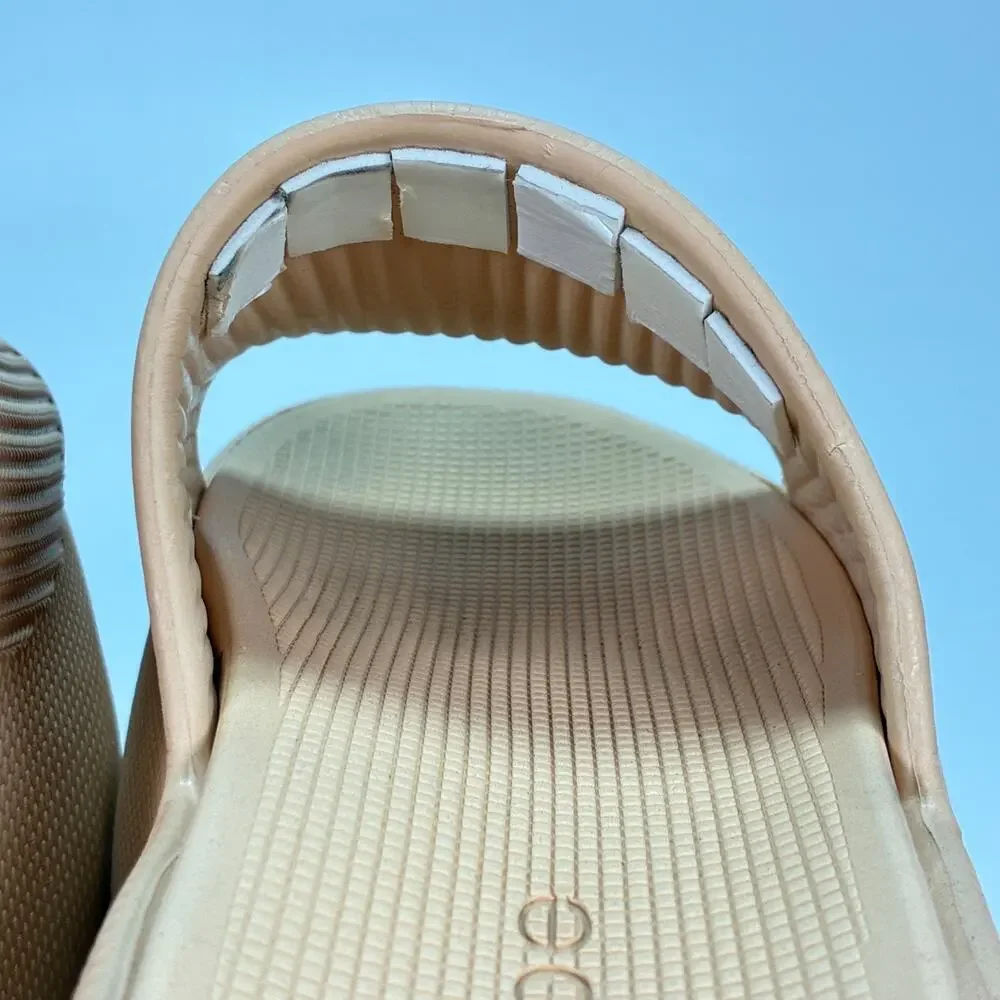 Bebe Plushy Natural Comfort Casual Slip On Platform Slide Sandals Women's Size 6